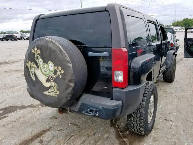 5GTDN136268314230 - 2006 HUMMER H3 BLACK photo 4