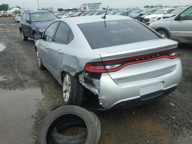 1C3CDFBA6DD205867 - 2013 DODGE DART SXT SILVER photo 3