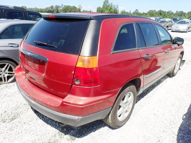 2A4GM48406R891157 - 2006 CHRYSLER PACIFICA BURGUNDY photo 4