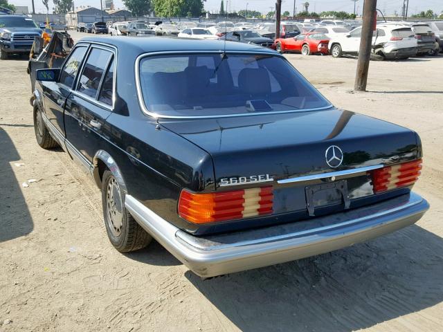 WDBCA39DXHA285201 - 1987 MERCEDES-BENZ 560 SEL BLACK photo 3