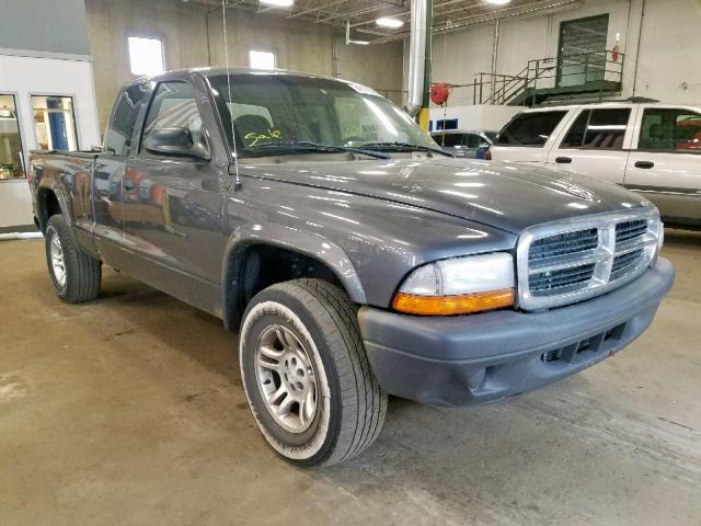 1D7HG12KX4S709439 - 2004 DODGE DAKOTA SXT GRAY photo 1