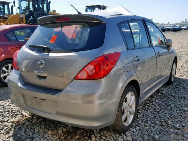 3N1BC1CP4CL362275 - 2012 NISSAN VERSA S GRAY photo 4