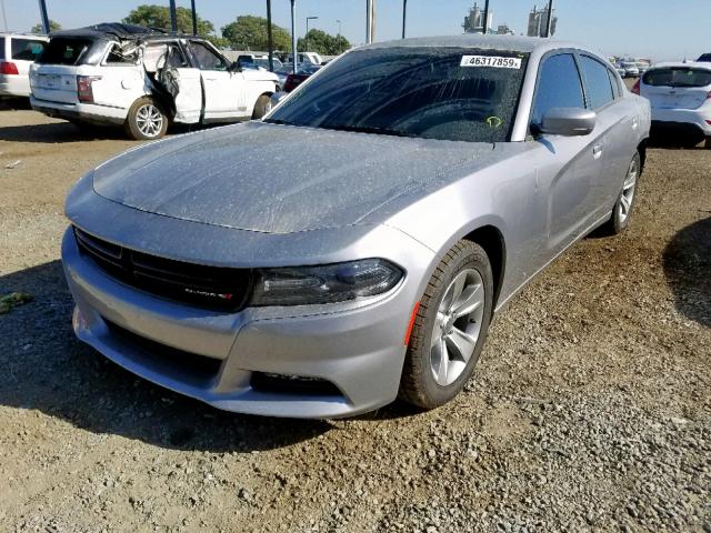 2C3CDXHG6HH524311 - 2017 DODGE CHARGER SX SILVER photo 2