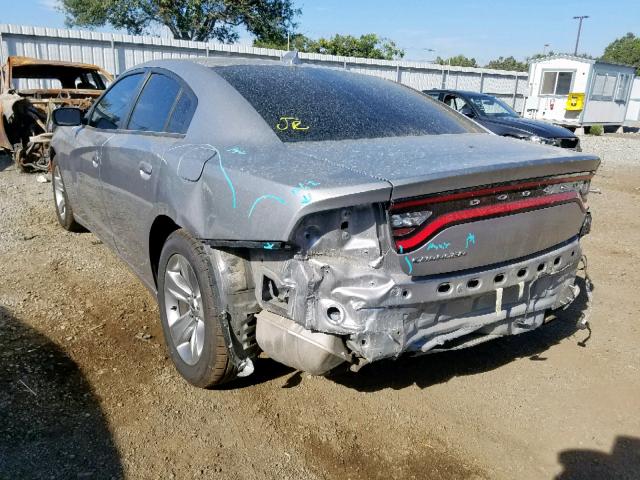 2C3CDXHG6HH524311 - 2017 DODGE CHARGER SX SILVER photo 3