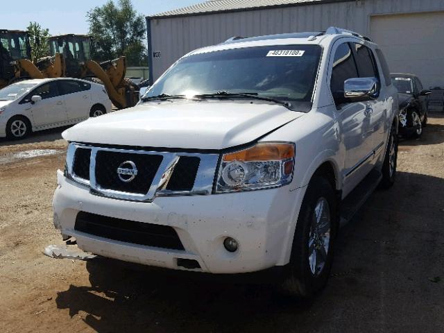 5N1AA0ND5BN617540 - 2011 NISSAN ARMADA SV WHITE photo 2