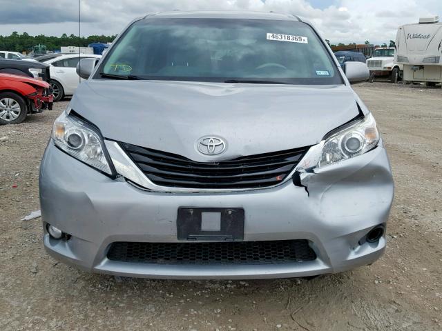 5TDKK3DC5DS387169 - 2013 TOYOTA SIENNA LE SILVER photo 9