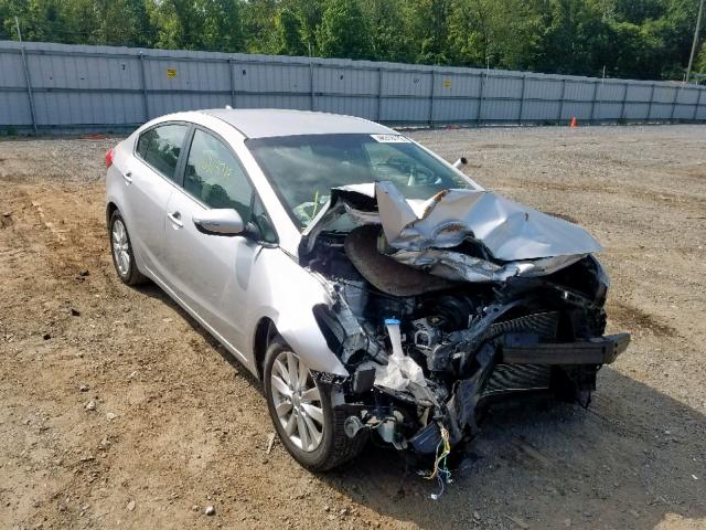 KNAFX4A88E5046541 - 2014 KIA FORTE EX SILVER photo 1