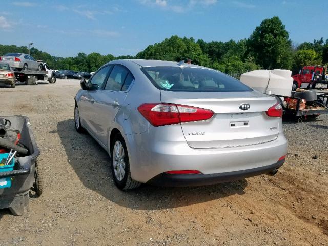 KNAFX4A88E5046541 - 2014 KIA FORTE EX SILVER photo 3