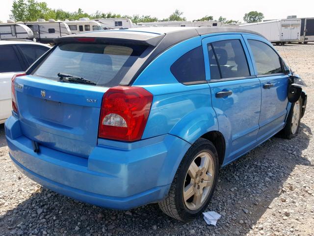 1B3HB48B78D652906 - 2008 DODGE CALIBER SX BLUE photo 4