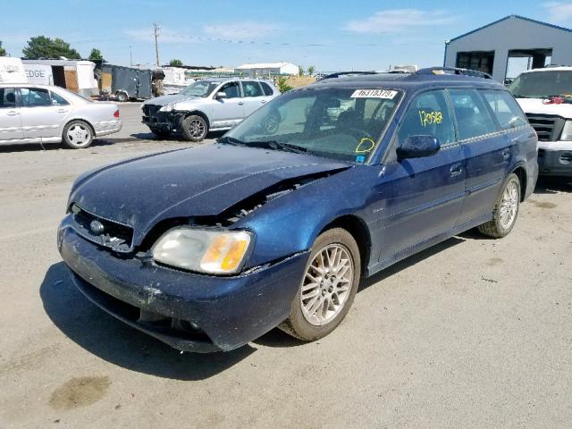 4S3BH625347300982 - 2004 SUBARU LEGACY L S BLUE photo 2