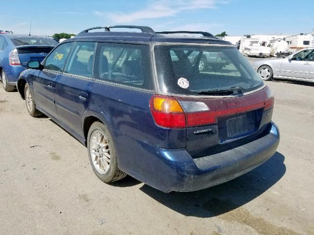 4S3BH625347300982 - 2004 SUBARU LEGACY L S BLUE photo 3