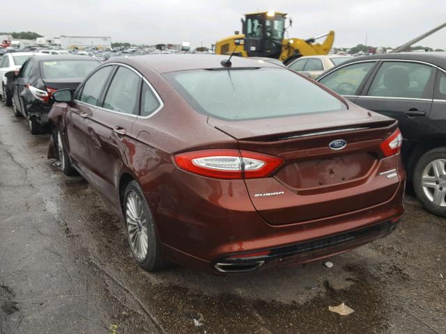 3FA6P0K97FR114402 - 2015 FORD FUSION TIT BROWN photo 3