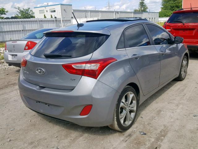 KMHD35LE3DU095645 - 2013 HYUNDAI ELANTRA GT GRAY photo 4