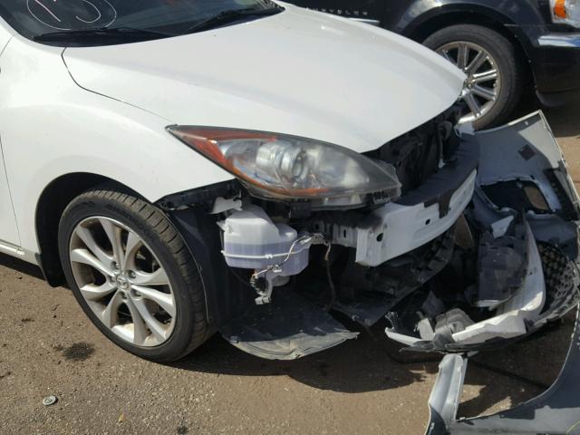 JM1BL1S55A1281500 - 2010 MAZDA 3 S WHITE photo 9