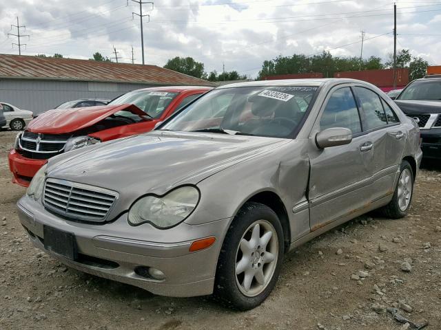 WDBRF61J03F321312 - 2003 MERCEDES-BENZ C 240 GRAY photo 2