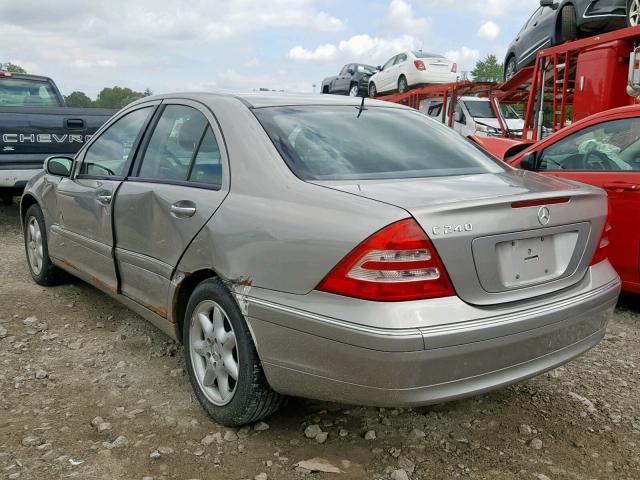 WDBRF61J03F321312 - 2003 MERCEDES-BENZ C 240 GRAY photo 3