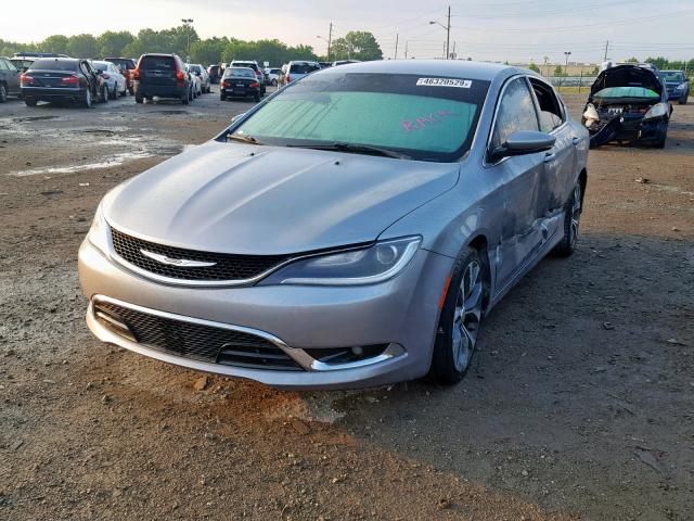 1C3CCCEG5FN525292 - 2015 CHRYSLER 200 C SILVER photo 2