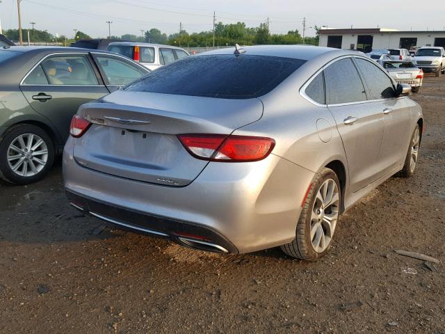 1C3CCCEG5FN525292 - 2015 CHRYSLER 200 C SILVER photo 4