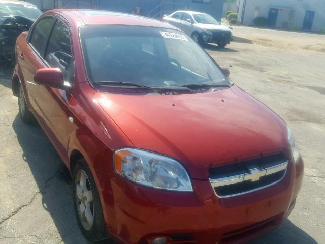 KL1TG56627B175597 - 2007 CHEVROLET AVEO LT RED photo 1