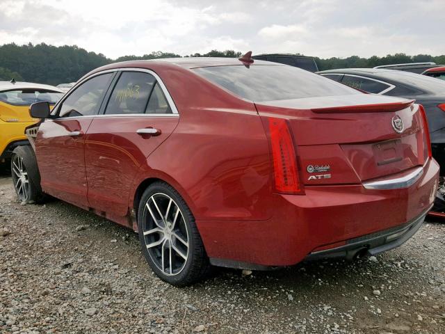 1G6AA5RAXE0164134 - 2014 CADILLAC ATS RED photo 3