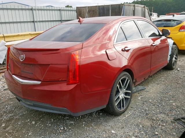 1G6AA5RAXE0164134 - 2014 CADILLAC ATS RED photo 4