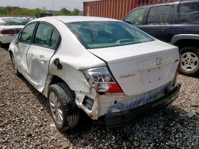 19XFB2F97CE015855 - 2012 HONDA CIVIC EXL 白色 照片 3