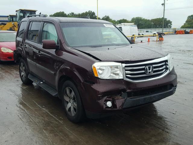 5FNYF4H96EB006728 - 2014 HONDA PILOT TOUR MAROON photo 1