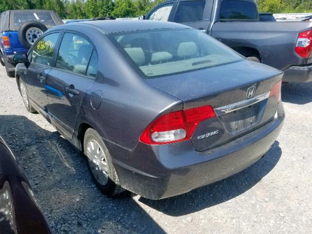 2HGFA1F32AH311362 - 2010 HONDA CIVIC VP GRAY photo 3