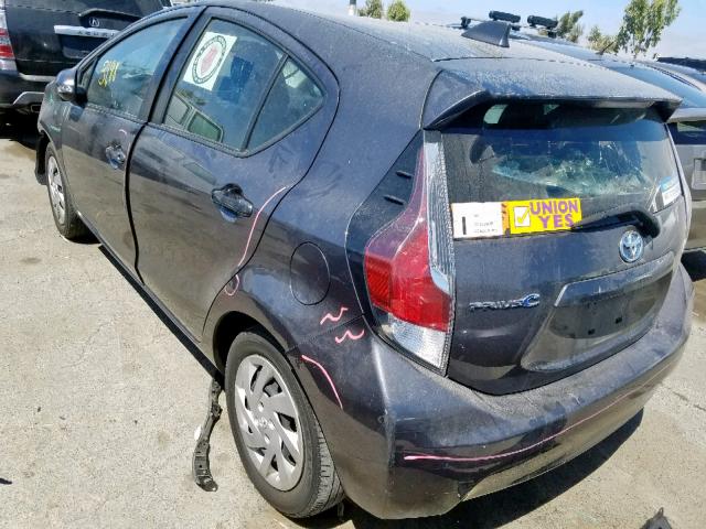 JTDKDTB31F1583042 - 2015 TOYOTA PRIUS C GRAY photo 3