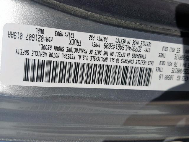 3D73Y4HL6AG142609 - 2010 DODGE RAM 3500 SILVER photo 10