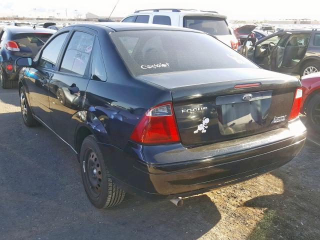 1FAFP34N27W226695 - 2007 FORD FOCUS ZX4 BLACK photo 3