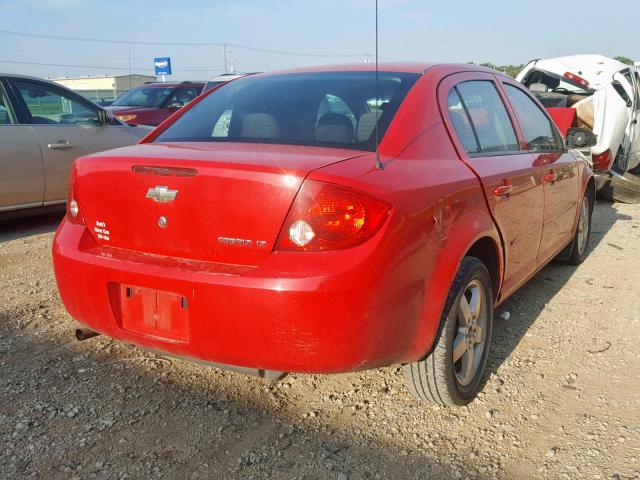 1G1AT58H697108249 - 2009 CHEVROLET COBALT LT RED photo 4