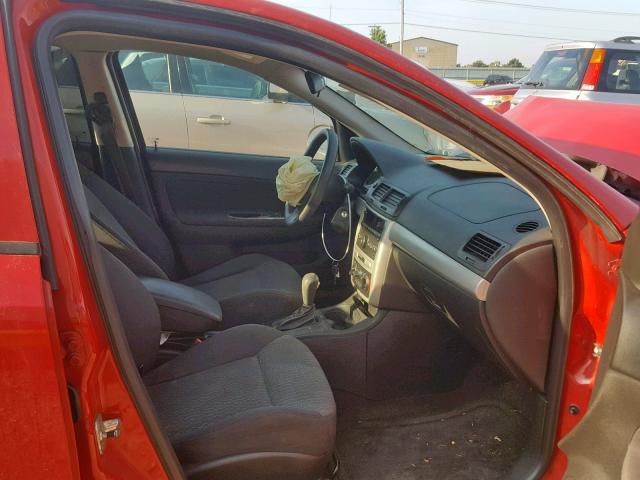 1G1AT58H697108249 - 2009 CHEVROLET COBALT LT RED photo 5