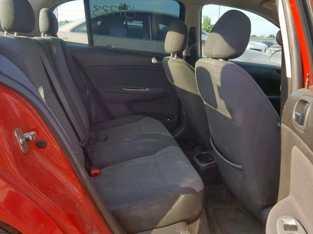 1G1AT58H697108249 - 2009 CHEVROLET COBALT LT RED photo 6