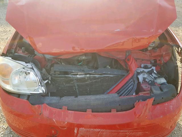 1G1AT58H697108249 - 2009 CHEVROLET COBALT LT RED photo 7