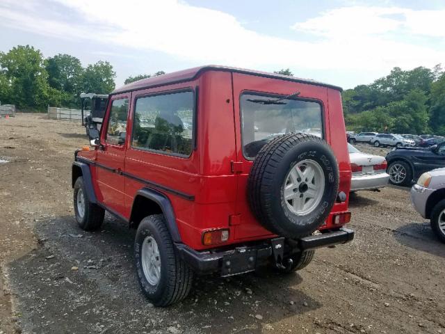 WDB46023217045264 - 1985 MERCEDES-BENZ G SERIES RED photo 3