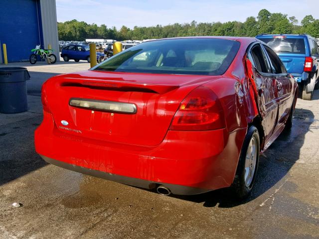 2G2WP552281172774 - 2008 PONTIAC GRAND PRIX RED photo 4