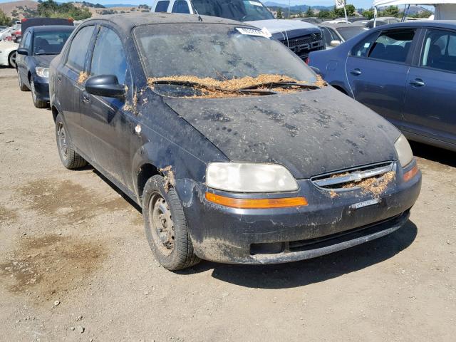 KL1TD56686B564395 - 2006 CHEVROLET AVEO BASE Қара фото 1