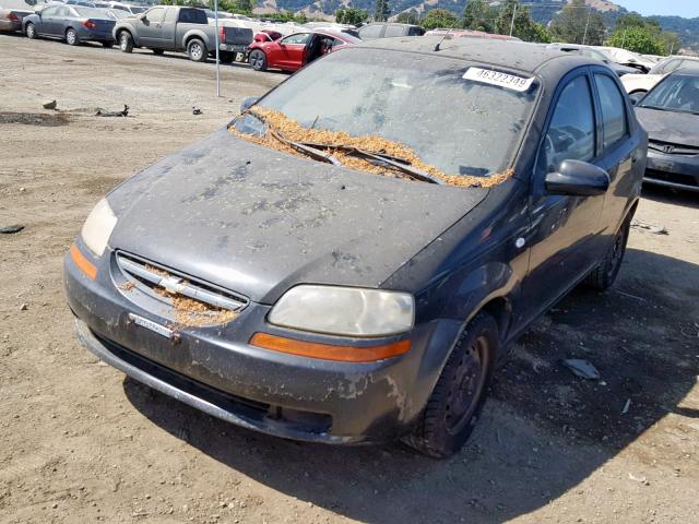 KL1TD56686B564395 - 2006 CHEVROLET AVEO BASE Қара фото 2