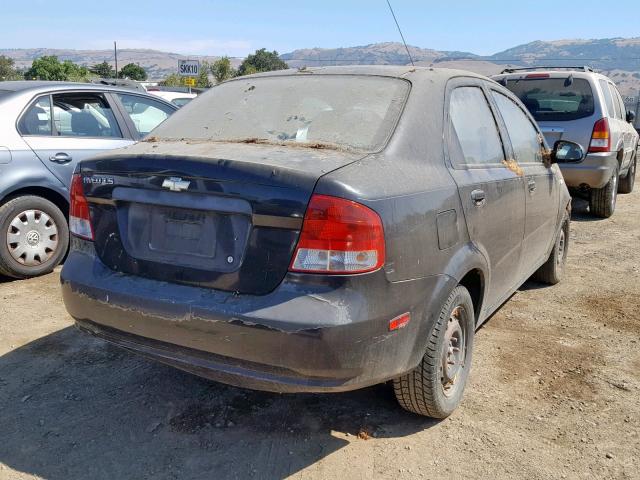 KL1TD56686B564395 - 2006 CHEVROLET AVEO BASE Қара фото 4