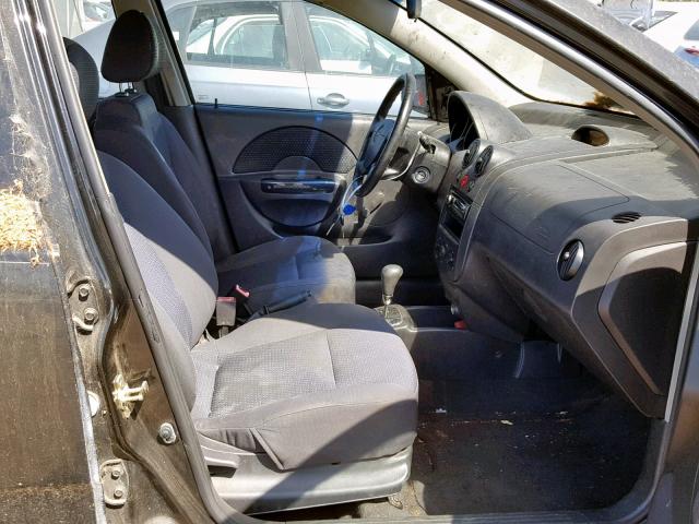 KL1TD56686B564395 - 2006 CHEVROLET AVEO BASE Қара фото 5