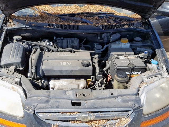 KL1TD56686B564395 - 2006 CHEVROLET AVEO BASE Қара фото 7