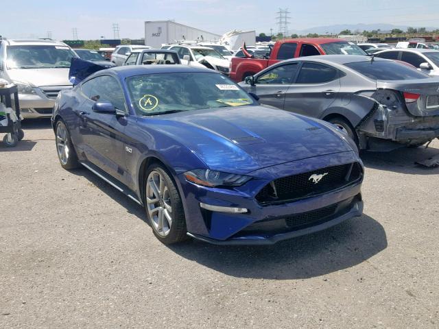 1FA6P8CF3K5111917 - 2019 FORD MUSTANG GT BLUE photo 1