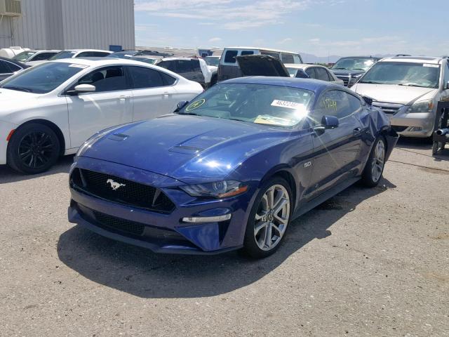 1FA6P8CF3K5111917 - 2019 FORD MUSTANG GT BLUE photo 2