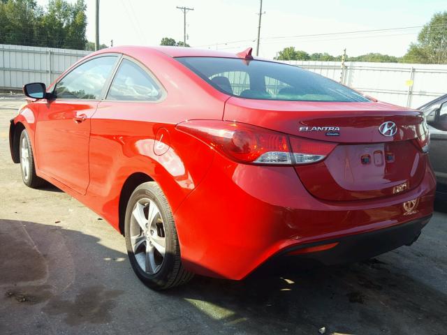 KMHDH6AE2DU011597 - 2013 HYUNDAI ELANTRA CO RED photo 3