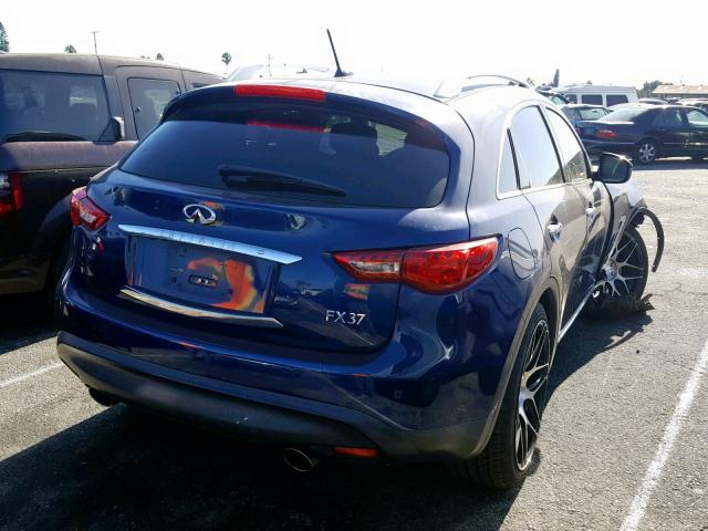 JN8CS1MW2DM174909 - 2013 INFINITI FX37 BLUE photo 4