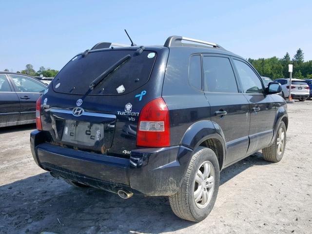 KM8JM72D16U455535 - 2006 HYUNDAI TUCSON GL BLACK photo 4