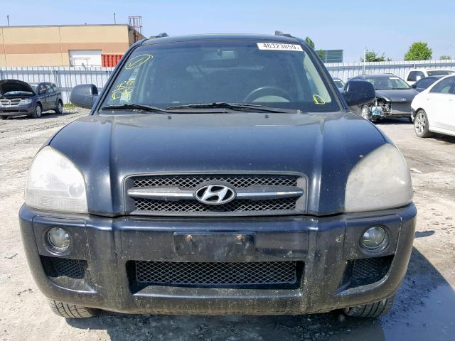 KM8JM72D16U455535 - 2006 HYUNDAI TUCSON GL BLACK photo 9