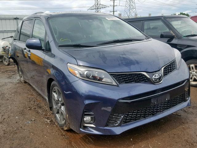 5TDXZ3DC1JS903587 - 2018 TOYOTA SIENNA SE BLUE photo 1