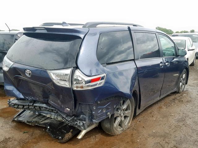 5TDXZ3DC1JS903587 - 2018 TOYOTA SIENNA SE BLUE photo 4